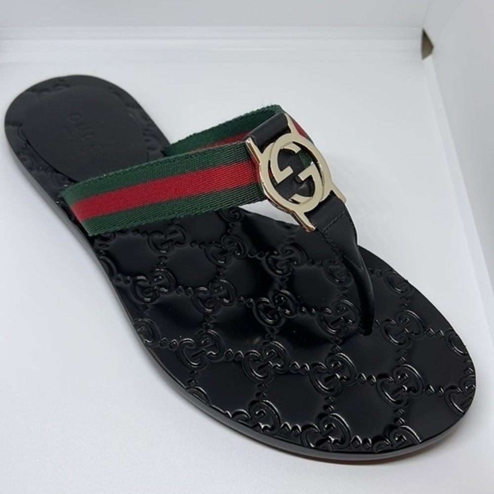 Gucci NEW leather sandals authentic 100% - Picture 2 of 14